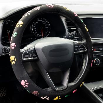 Xkeribom Lenkradbezug 37-38cm Lenkradschoner Lenkradschutz Aufsteckbare Lenkradabdeckung